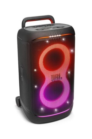 JBL Partybox 520 Wireless Bluetooth Party Speaker, Electrifying AI Sound Boost, Upto 15Hrs Playtime, Replaceable Battery, Multispeaker Connection by Auracast-, PartyBox App-Black
